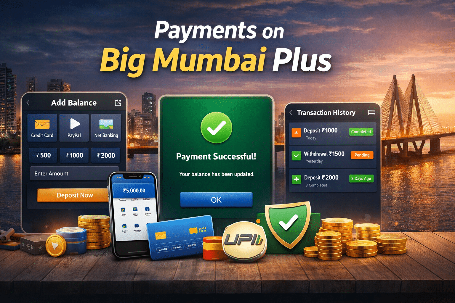 Payments System on Big Mumbai Plus